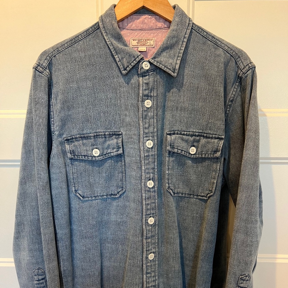 Wallace & Barnes Denim Button Down Shirt